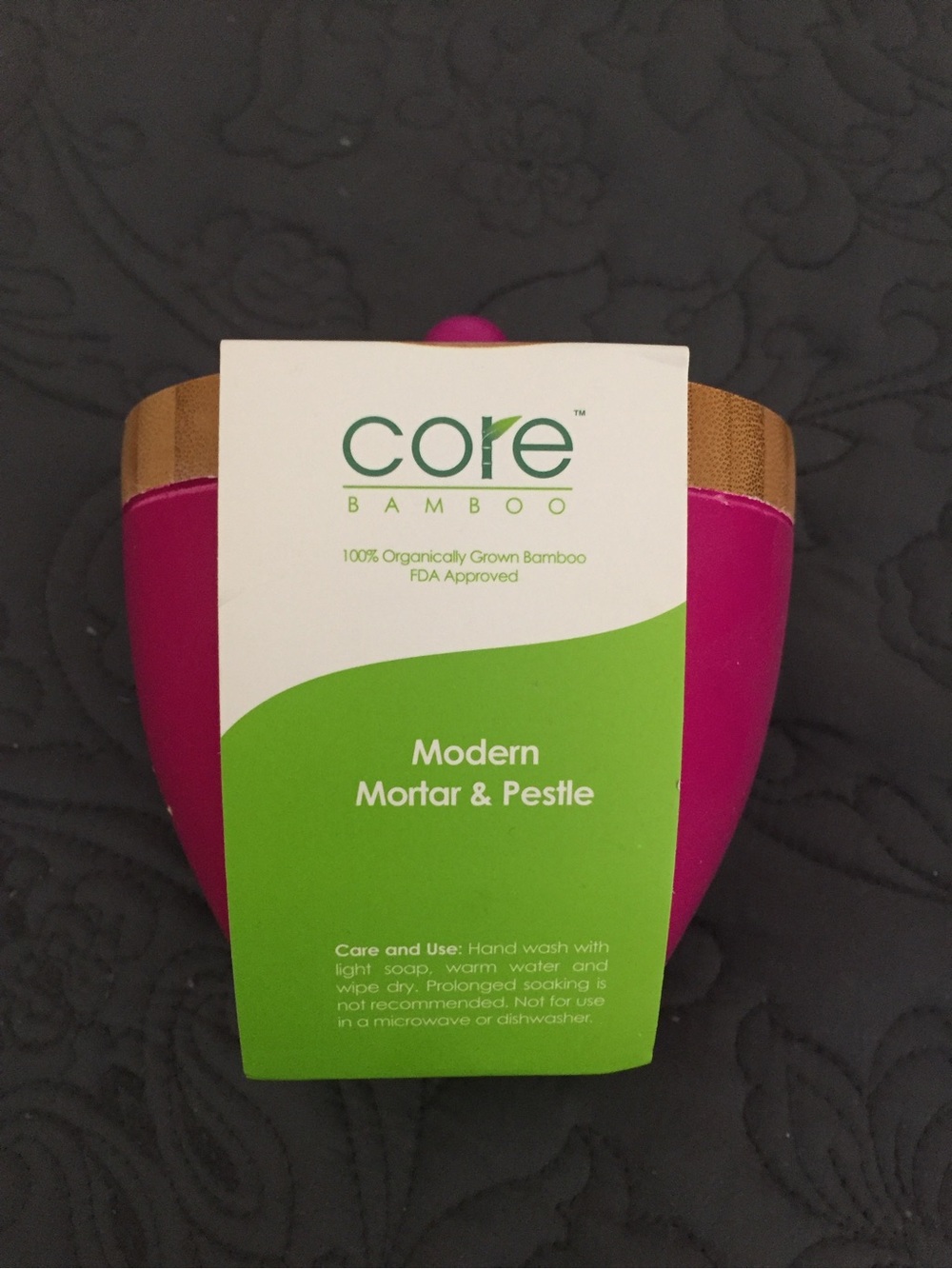Core Bamboo Modern Mortar & Pestle - Pink